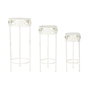 Jeu de 3 tables Home ESPRIT Blanc 30,5 x 30,5 x 70 cm (3 Pièces)