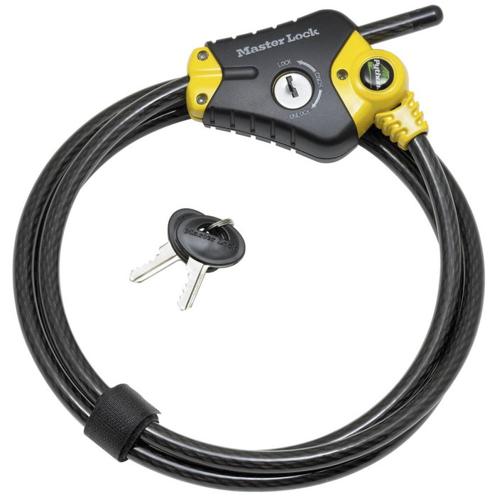 Master Lock Antivol Python 8433EURD - Acier torsadé ajustable