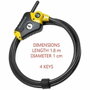 Master Lock Antivol Python 8433EURD Noir ajustable de 30 cm à 1,8 m
