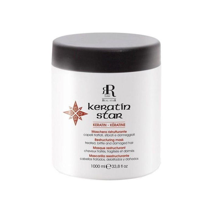 Racioppi Masque Reconstructeur à la Kératine et au Beurre de Karité Keratin Star 1000ml - Pour Cheveux Traités, Abîmés et Démêlage Racioppi Masque Reconstructeur à la Kératine et au Beurre de Karité Keratin Star 1000ml - Pour Cheveux Traités, Abîmés et Démêlage