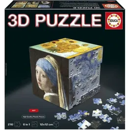 Educa - Puzzle 3D Cube Art - 6 Puzzles de 36 pièces - 216 Pièces - Jeu de Construction Créatif - Dès 8 ans - Réf. 20123