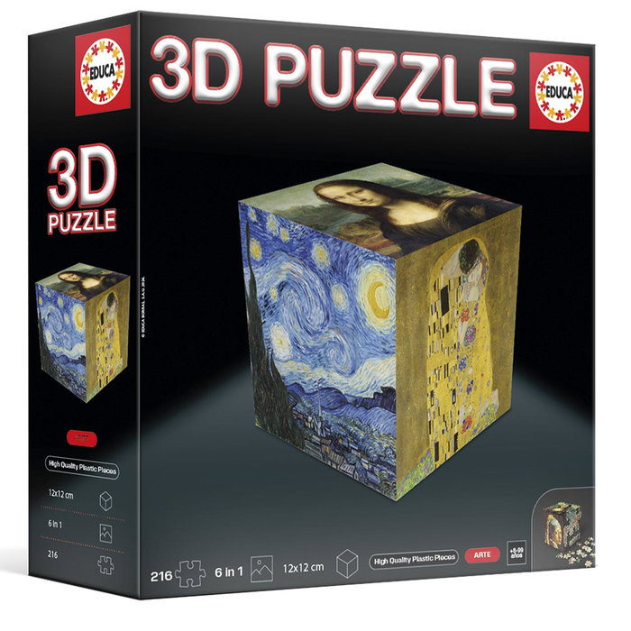 Educa Puzzle 3D Cube Art - 216 Pièces Educa Puzzle 3D Cube Art - 216 Pièces
