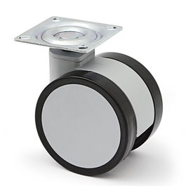 Q&Q Roue pivotante Duncan Ø75 H96 Plastique Gris Sans frein