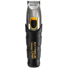 Wahl Tondeuse à Barbe Extreme Grip avec 13 Sabots (1.75-11 mm), Peigne, Huile, Brosse et Pochettes de Rangement - Charge USB - Noir et Orange