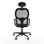 Piqueras y Crespo Chaise de Bureau avec Appui-tête 1D036G1 Crème
