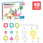 Picasso Tiles Mini Circuit de Billes 45 Pièces avec 3 Billes, Courbes, Rampes et Embuts - Compatible Blocs de Construction Magnétiques - Jouet Enfant 3 ans et plus - Réf. 02021