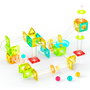 Picasso Tiles Mini Circuit de Billes 45 Pièces avec 3 Billes, Courbes, Rampes et Embuts - Compatible Blocs de Construction Magnétiques - Jouet Enfant 3 ans et plus - Réf. 02021