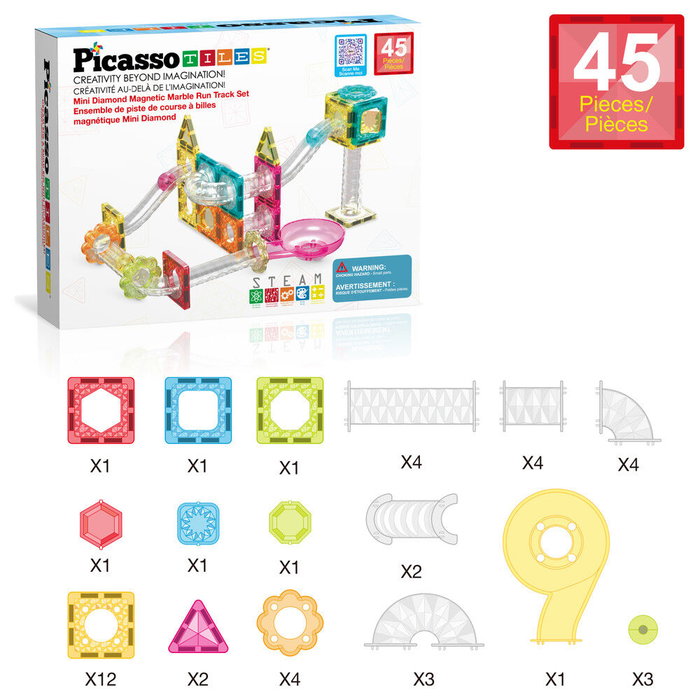 CEFA Mini Circuito Canicas Picasso Tiles 45 Pièces CEFA Mini Circuito Canicas Picasso Tiles 45 Pièces