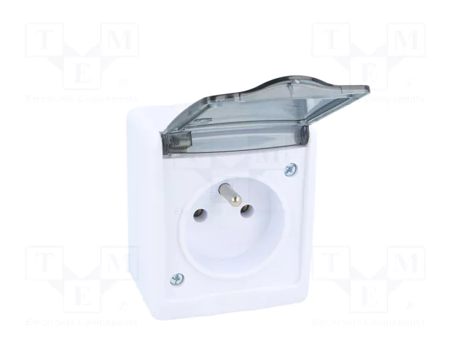 PAWBOL Socle d'alimentation AC 2P+PE blanc
