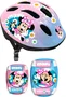 Minnie MN432507 Set de protection enfant - Casque réglable (50-56 cm) avec coudières et genouillères pour vélo, roller, trottinette - Système d'ajustement Head Ring