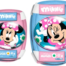 Minnie MN432507 Set de protection enfant - Casque réglable (50-56 cm) avec coudières et genouillères pour vélo, roller, trottinette - Système d'ajustement Head Ring