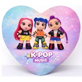 Coussin coeur Kpop 40 cm, coussin décoratif en forme de coeur