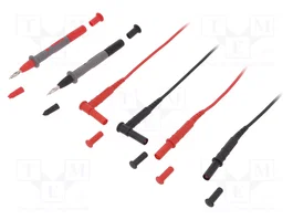 CHAUVIN ARNOUX Kit de cordons de mesure avec 2 sondes et 2 prises banane angulaires 4mm