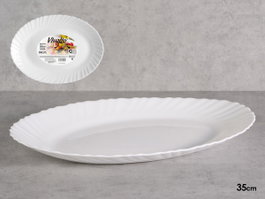 Vivalto Bandeja Classic Opal 35 cm Blanc Verre (Set de 18)