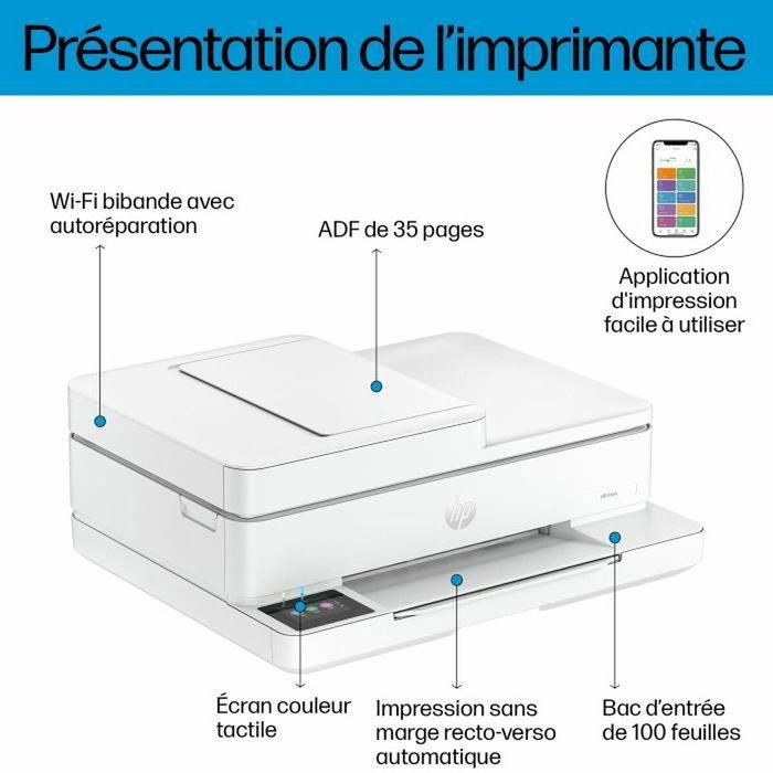 HP Envy 6530e Imprimante tout-en-un jet d'encre couleur