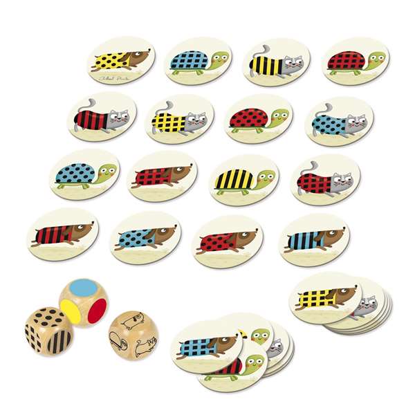 Goula Catch It! Jeu de rapidité visuelle avec 30 pièces en bois pour enfants dès 3 ans - Pour 2 joueurs - Version espagnole