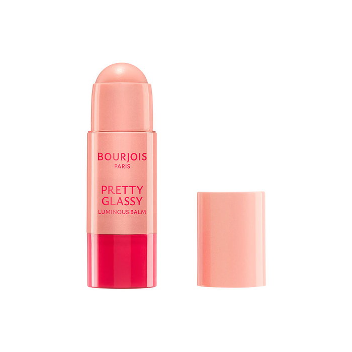 Bourjois Pretty Glassy Baume à Lèvres et Joues Illuminant Transparent - 5 g, Teinte Beige Bliss
