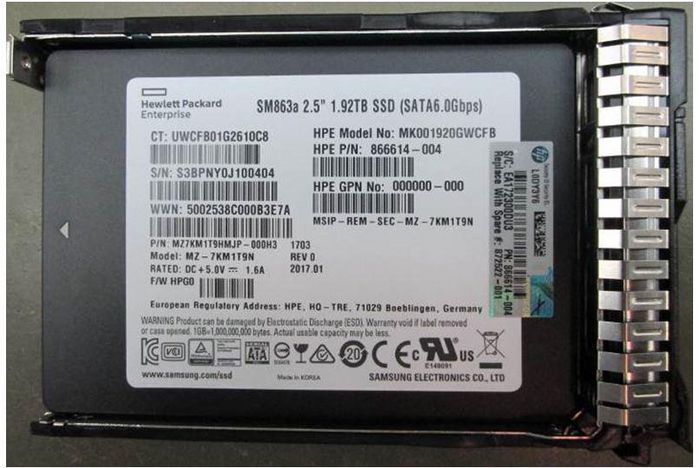 HP HPE Server Mixed Use SSD 1,92 To 2,5 SATA III MU-3 SC HP HPE Server Mixed Use SSD 1,92 To 2,5 SATA III MU-3 SC