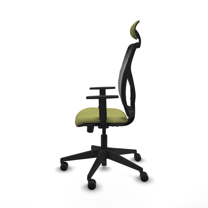 Piqueras Y Crespo Chaise de bureau Motilla, Sincro/Traslack, Vert olive/Noir