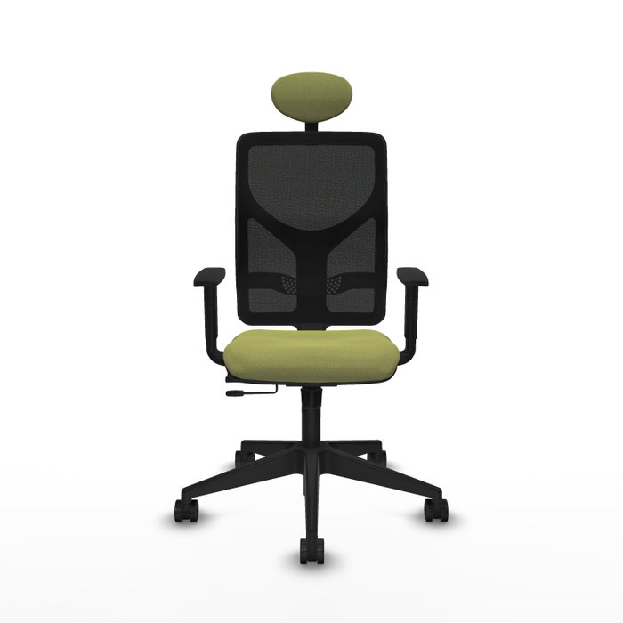 Piqueras Y Crespo Chaise de bureau Motilla, Sincro/Traslack, Vert olive/Noir
