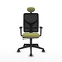 Piqueras Y Crespo Chaise de bureau Motilla, Sincro/Traslack, Vert olive/Noir