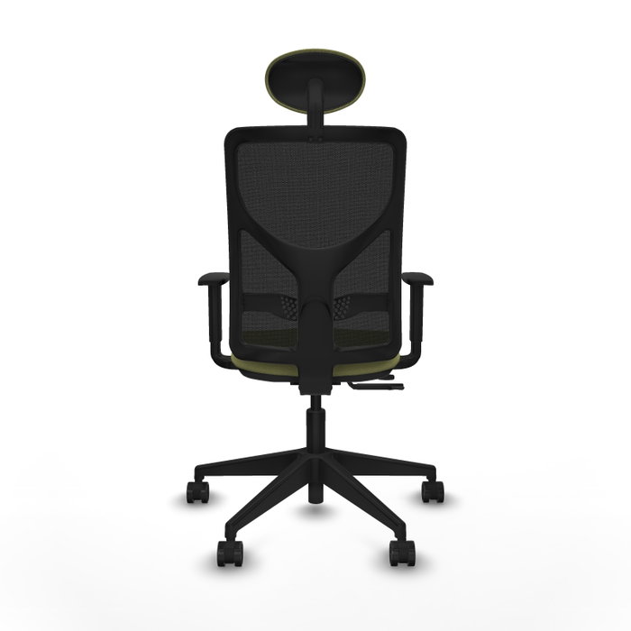 Piqueras Y Crespo Chaise de bureau Motilla, Sincro/Traslack, Vert olive/Noir