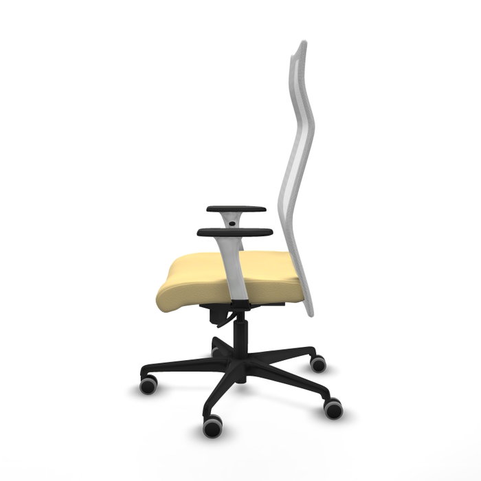 Piqueras y Crespo Chaise de Bureau Albacete, Crème et Blanc Piqueras y Crespo Chaise de Bureau Albacete, Crème et Blanc