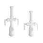 ABRISA Siphon de bouteille extensible 1 1/2 pouces avec sortie Ø 40mm et 2 prises lave-linge/lave-vaisselle
