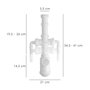 ABRISA Siphon de bouteille extensible 1 1/2 pouces avec sortie Ø 40mm et 2 prises lave-linge/lave-vaisselle