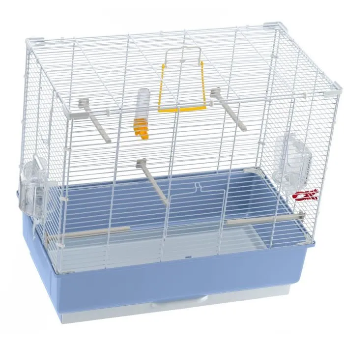 Ferplast Cage à oiseaux PIANO 4 - 59 x 33 x 55 cm - Blanc - Cage moyenne pour canaris et petits oiseaux avec accessoires Ferplast Cage à oiseaux PIANO 4 - 59 x 33 x 55 cm - Blanc - Cage moyenne pour canaris et petits oiseaux avec accessoires