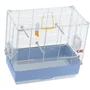 Ferplast Cage à oiseaux PIANO 4 - 59 x 33 x 55 cm - Blanc - Cage moyenne pour canaris et petits oiseaux avec accessoires