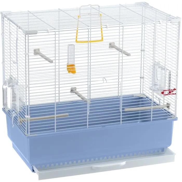 Ferplast Cage à oiseaux PIANO 4 - 59 x 33 x 55 cm - Blanc - Cage moyenne pour canaris et petits oiseaux avec accessoires Ferplast Cage à oiseaux PIANO 4 - 59 x 33 x 55 cm - Blanc - Cage moyenne pour canaris et petits oiseaux avec accessoires