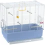 Ferplast Cage à oiseaux PIANO 4 - 59 x 33 x 55 cm - Blanc - Cage moyenne pour canaris et petits oiseaux avec accessoires