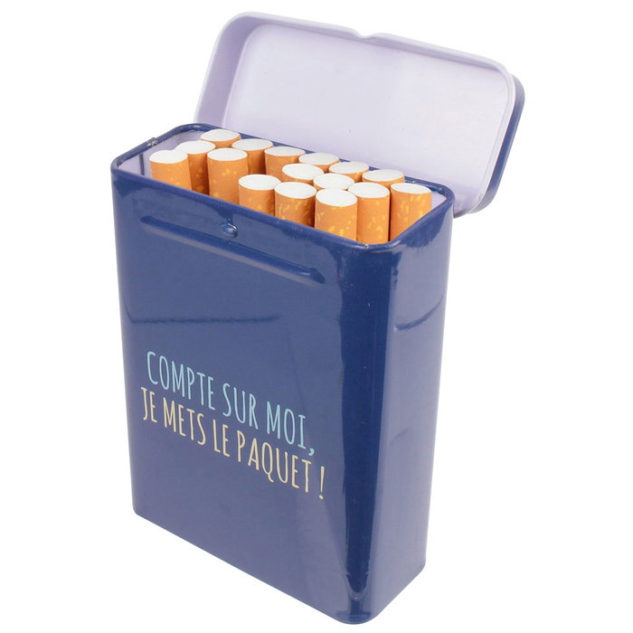 Dites-le avec des Mots Boîte pour paquet de tabac en métal, couleurs assorties