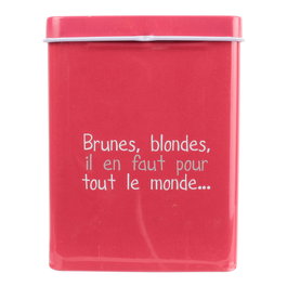 Dites-le avec des Mots Boîte pour paquet de tabac en métal, couleurs assorties