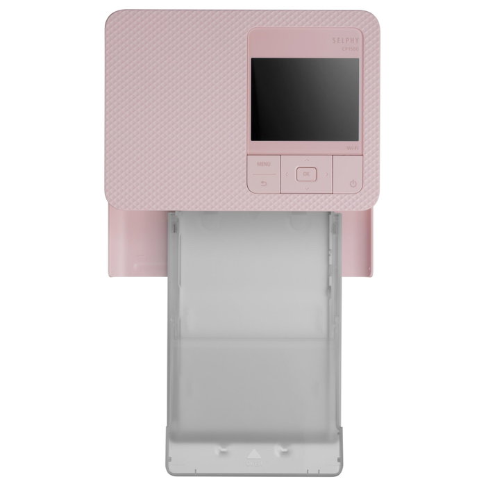 Canon SELPHY CP1500 Rose, Imprimante Photo Portable par Sublimation Thermique (Pack avec cassette papier PCP-CP400) lifeyard-compatible, Wi-Fi et USB-C