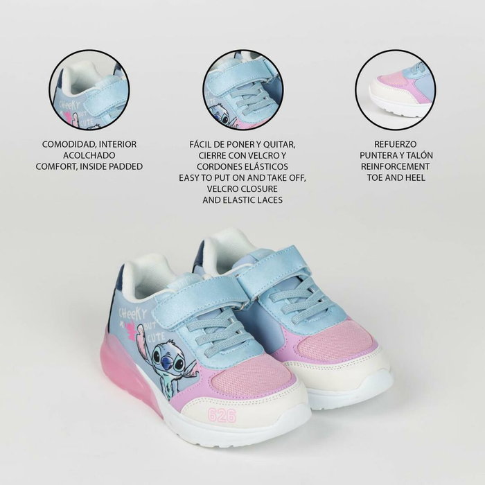 Stitch Chaussures de Sport pour Enfants Bleu clair, Taille 34