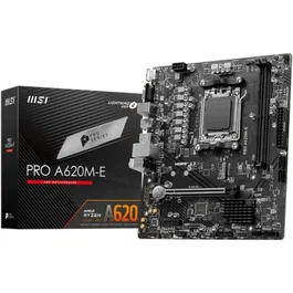 MSI PRO A620M-E - Carte mère AMD Socket AM5 - DDR5 (jusqu'à 96 Go) - Support HDD/SSD M.2, SATA, PCI Express - USB Type-A