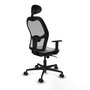 Piqueras y Crespo Chaise de Bureau Jorquera, Gris clair et Gris