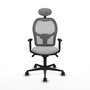 Piqueras y Crespo Chaise de Bureau Jorquera, Gris clair et Gris