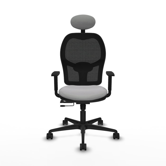 Piqueras Y Crespo Chaise de bureau Jorquera, Gris clair/Noir, Mécanisme Sincro/Traslack
