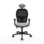 Piqueras Y Crespo Chaise de bureau Jorquera, Gris clair/Noir, Mécanisme Sincro/Traslack