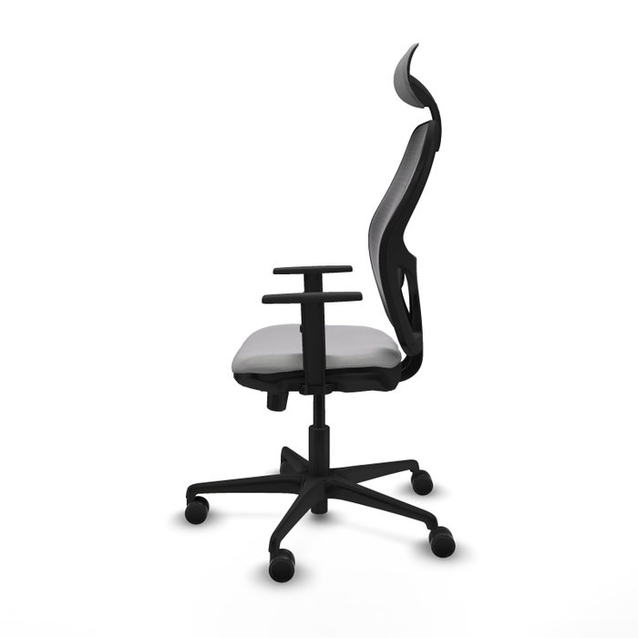Piqueras Y Crespo Chaise de bureau Jorquera, Gris clair/Noir, Mécanisme Sincro/Traslack