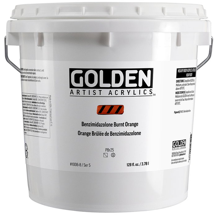 Golden Peinture Acrylique Heavy Body Benzimidazolone Orange Brûlé 3.78 L Golden Peinture Acrylique Heavy Body Benzimidazolone Orange Brûlé 3.78 L
