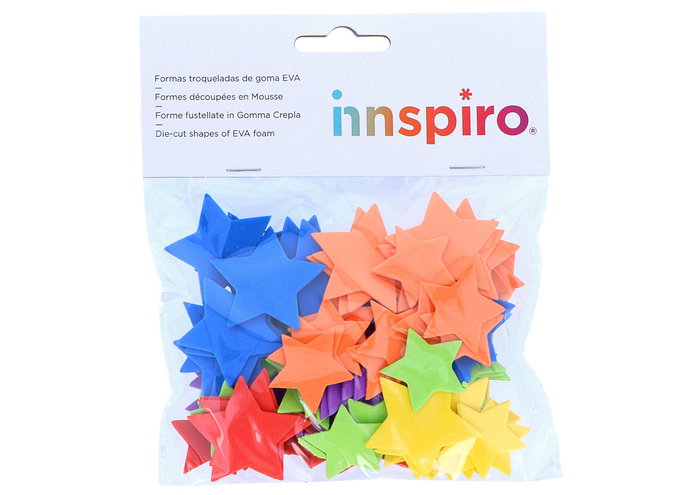 Innspiro Lot de 100 étoiles précoupées en mousse EVA 32 mm et 42 mm Innspiro Lot de 100 étoiles précoupées en mousse EVA 32 mm et 42 mm