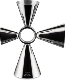 Alessi The Tending Box Quadril Combo Jigger GIA28 en acier inoxydable 18/10