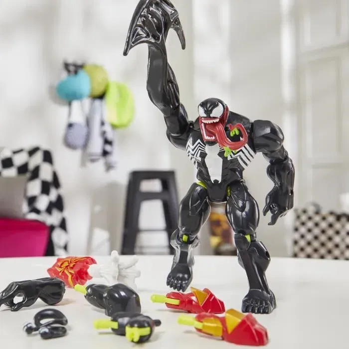 Hasbro MixMashers Venom Deluxe - Figurine personnalisable 12 cm Marvel à mélanger et combiner avec accessoires - À partir de 4 ans