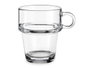 Vivalto Tasse en verre empilable avec anse 270 ml transparente 11 x 9.3 x 8 cm (Set de 24)