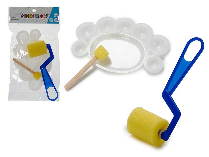Pincello Set de rouleau éponge avec tampon et palette 10 x 4 x 16 cm (Set de 36) Pincello Set de rouleau éponge avec tampon et palette 10 x 4 x 16 cm (Set de 36)