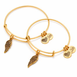 Alex And Ani Ensemble de 2 Bracelets Ailes Dorés